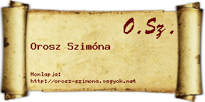 Orosz Szimóna névjegykártya